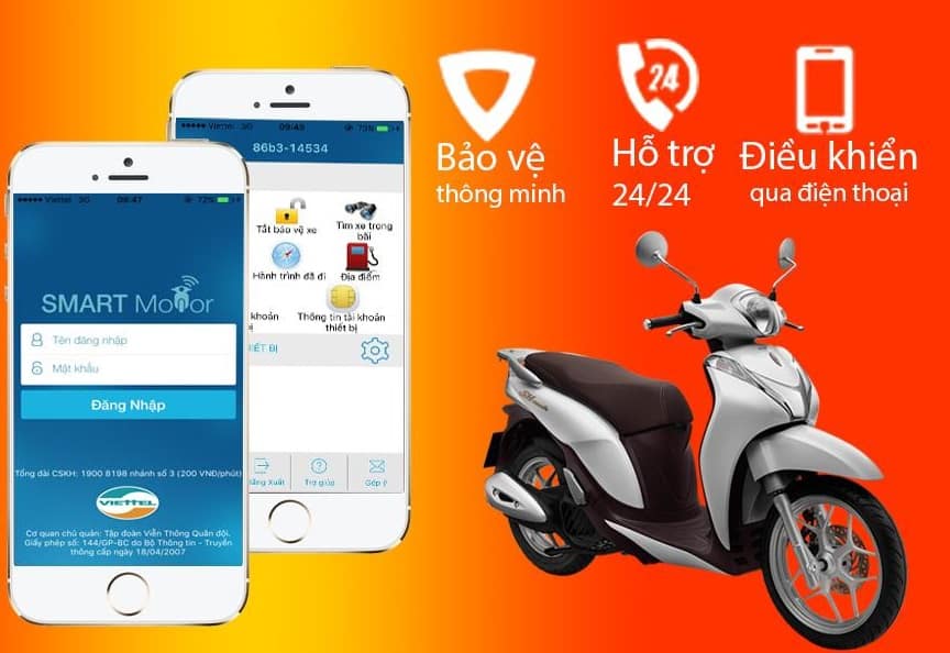 Định vị xe máy viettel quận Hóc Môn