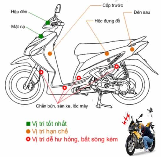 vị trí lắp định vị