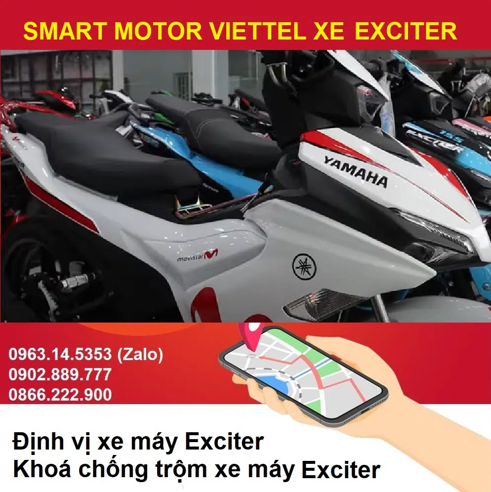 khóa chống trộm Viettel cho xe Exciter