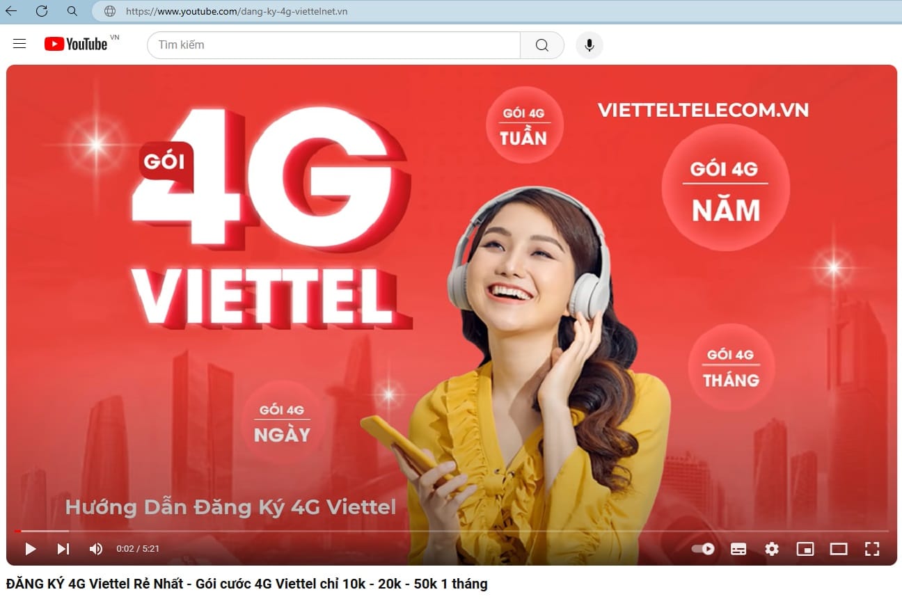 Kênh Youtube Cách đăng ký 4G Viettel – Gói Cước Mạng Viettel Tháng, Ngày