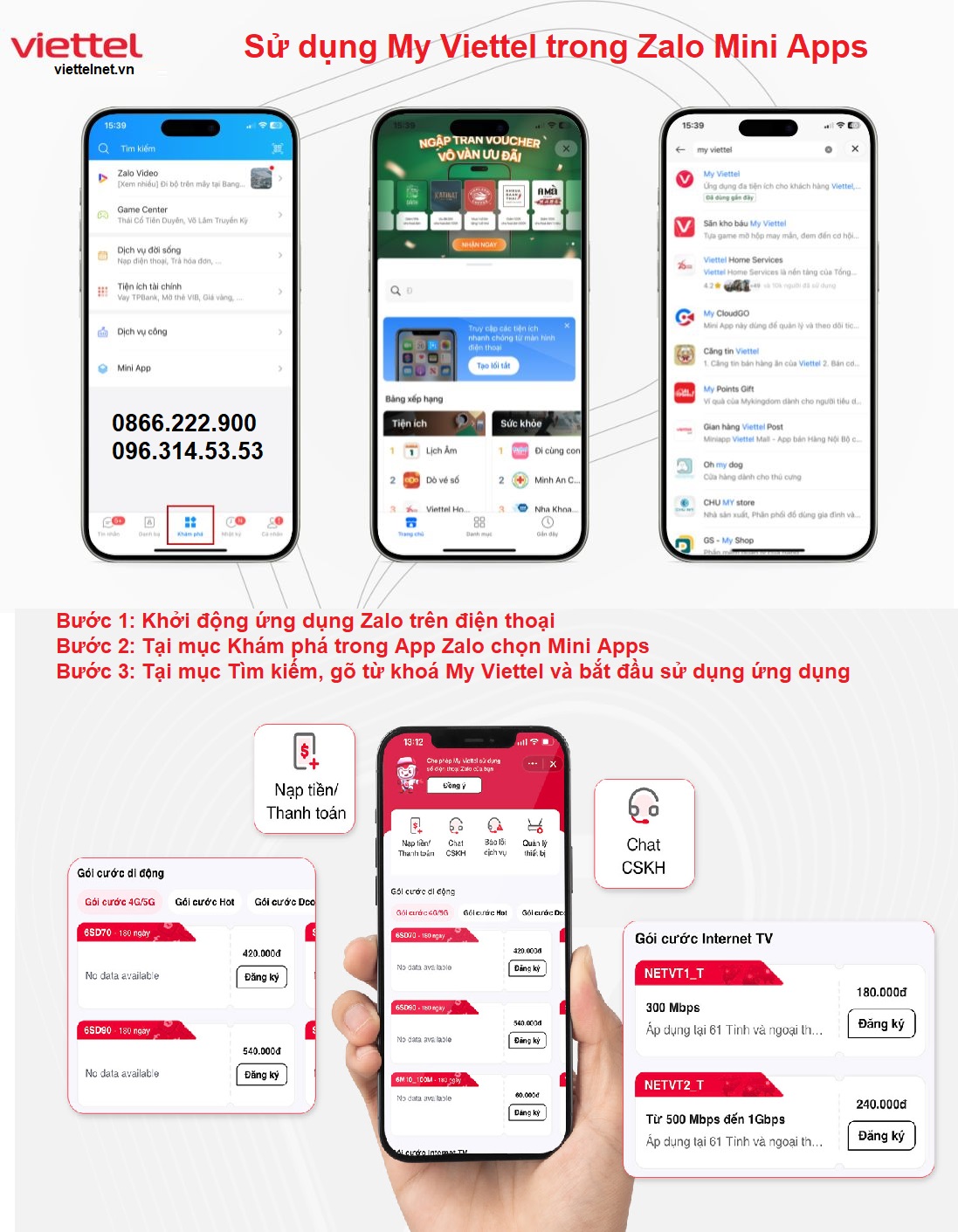 Sử dụng My Viettel trong Zalo
