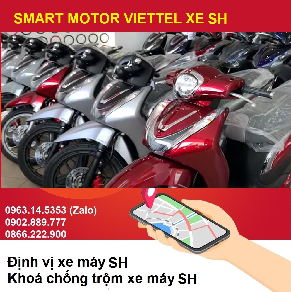 Lắp khóa chống trộm xe máy Smart Motor Viettel w2 cho xe SH