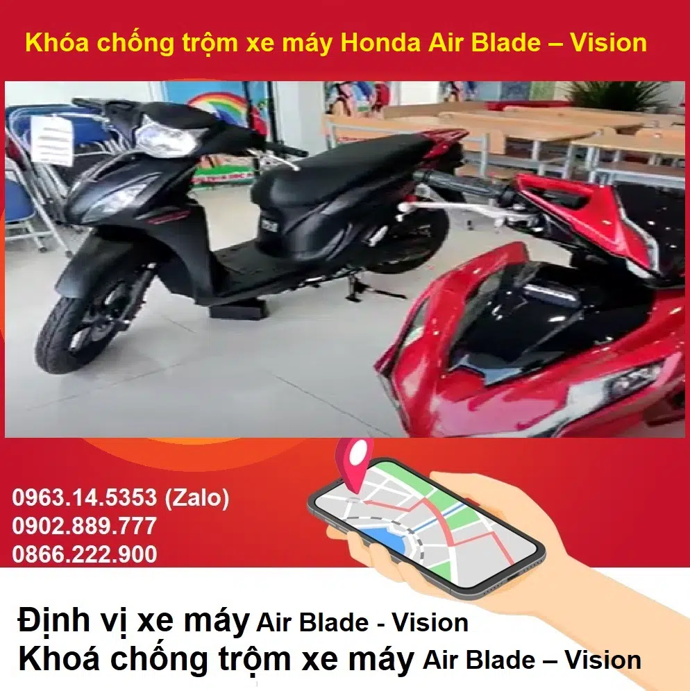 Khóa chống trộm xe máy Honda xe Air Blade – Vision đa dạng sản phẩm