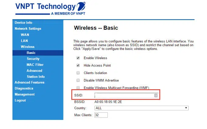 Đổi mật khẩu wifi VNPT iGate