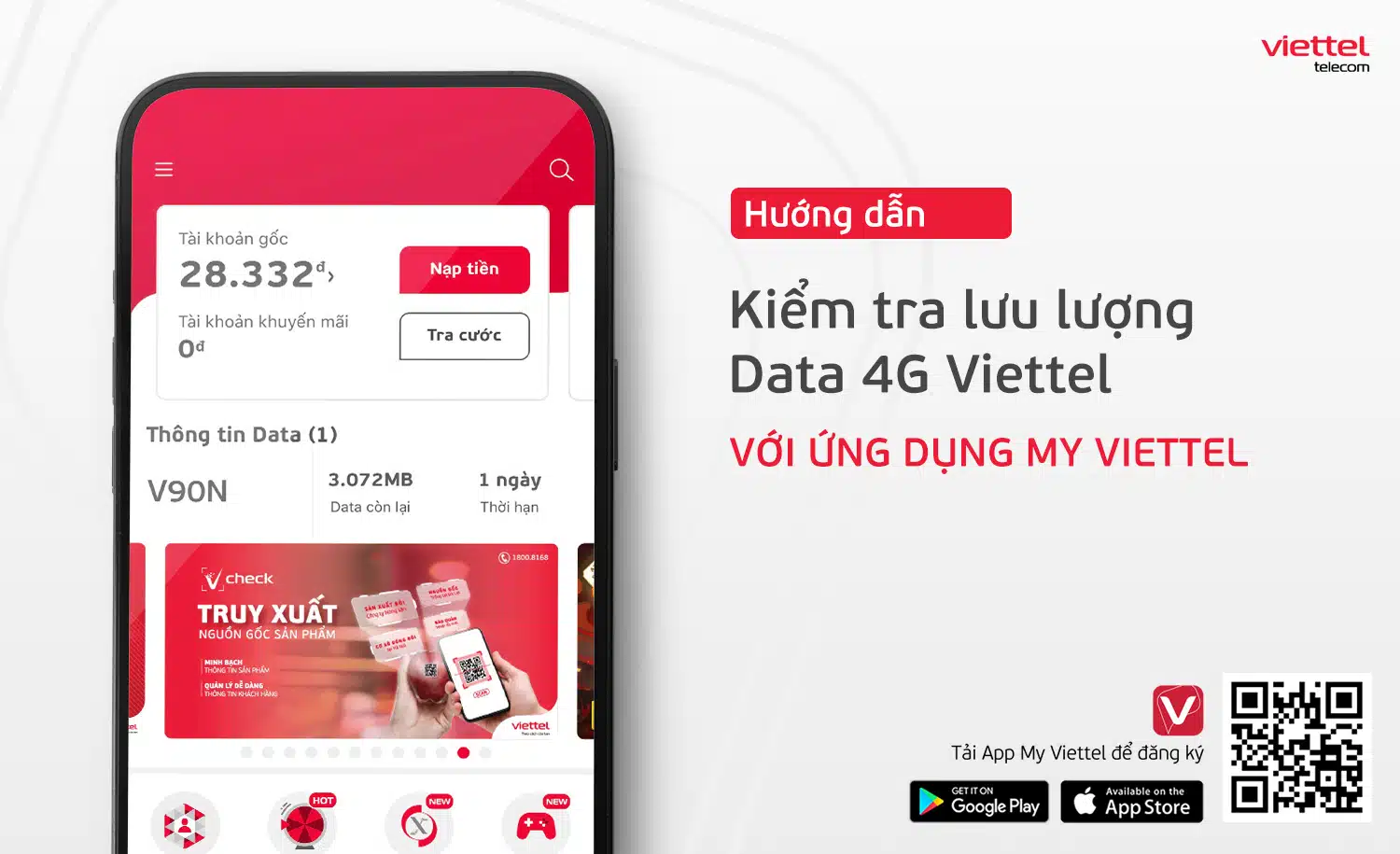 Hướng dẫn 2 cách kiểm tra dung lượng 4G Viettel siêu đơn giản