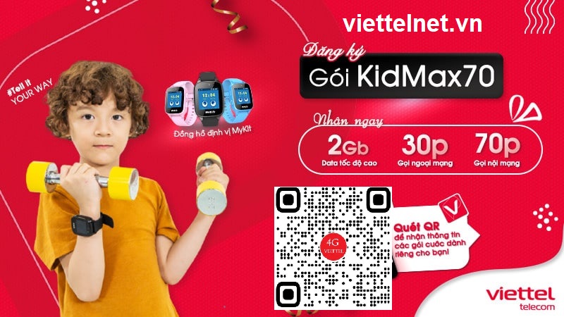 KIDMAX70 – Gói Cước Cho Đồng Hồ Định Vị