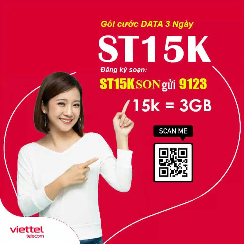 dang ky goi st15k viettel 3gb 3ngay