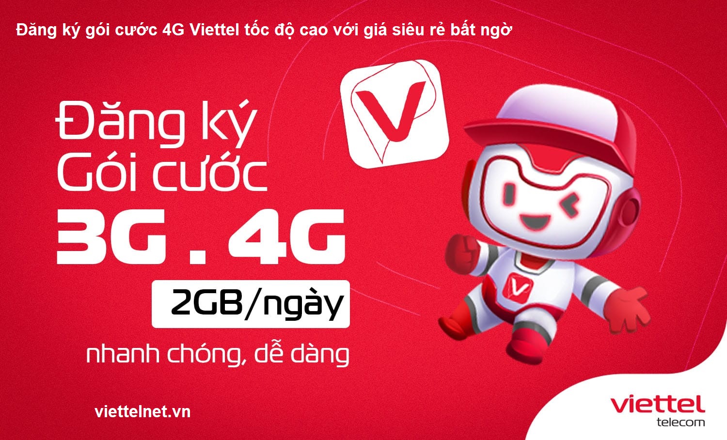 Đăng ký gói cước 4G Viettel tốc độ cao