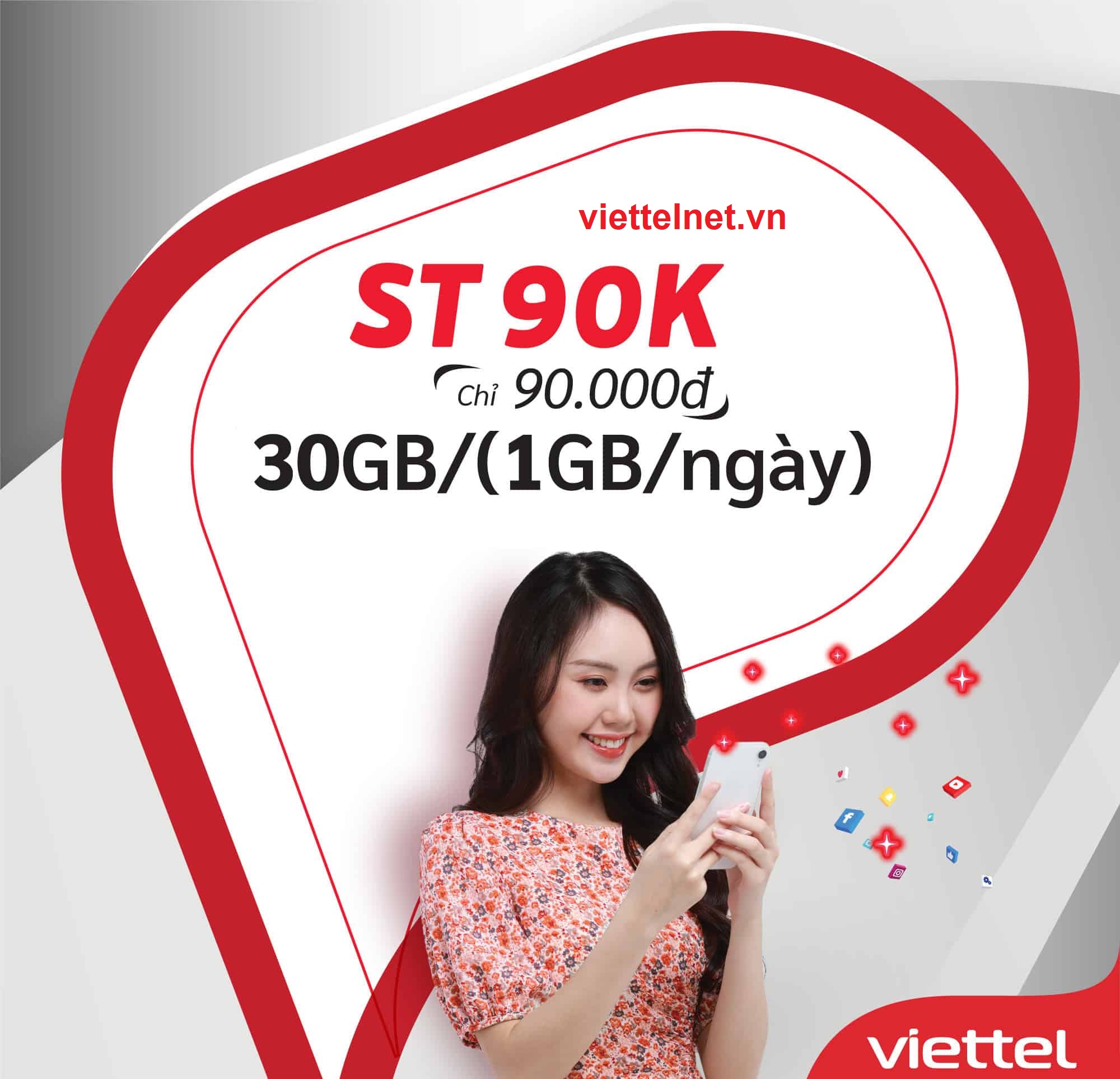 Đăng ký gói cước ST90K Viettel 90K