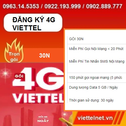 Gói 30N Viettel