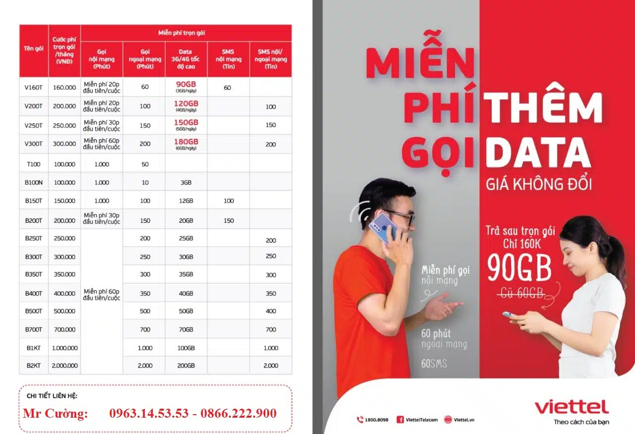 trả sau Viettel