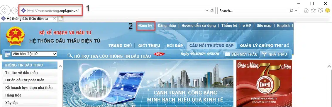 TRÌNH TỰ CÁC BƯỚC ĐĂNG KÝ CHỨNG THƯ SỐ BÊN MỜI THẦU TRÊN HỆ THỐNG MẠNG ĐẤU THẦU QUỐC GIA MUSAMCONG.MPI.GOV.VN