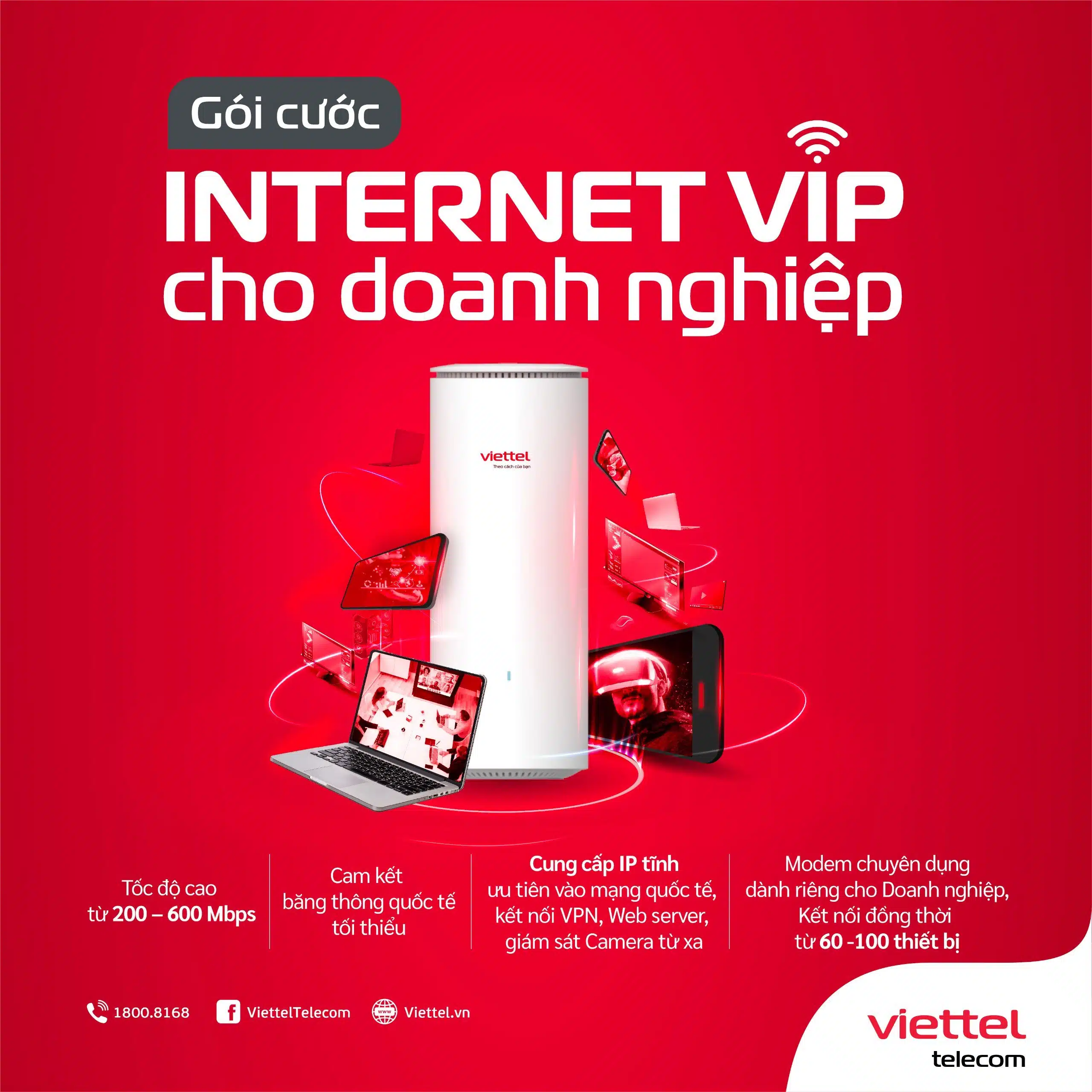 cáp quang Wifi doanh nghiệp mạng Viettel