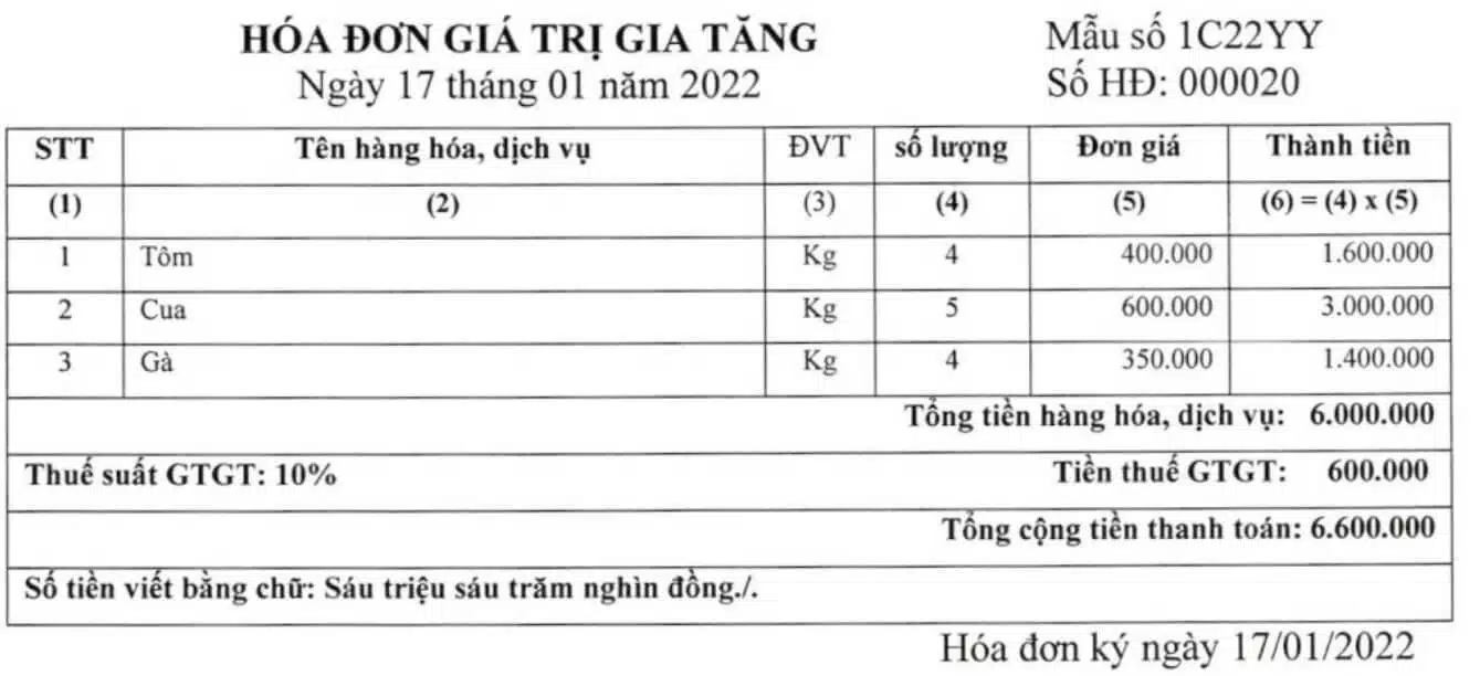 Cách viết hóa đơn điện tử dịch vụ ăn uống, nhà hàng 2023