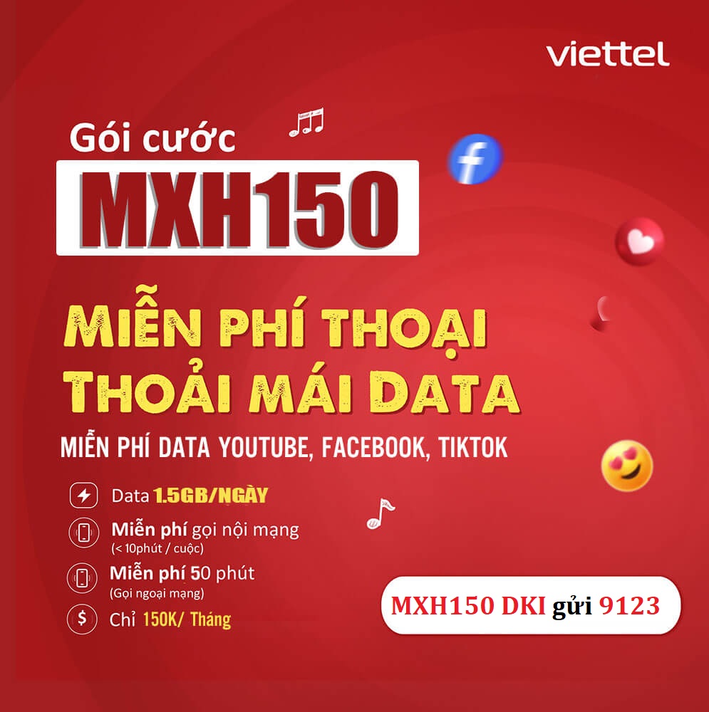 Đăng Ký Gói cước Xem Facebook, chát messages miễn phí Viettel – Free 100% Data KHÔNG GIỚI HẠN