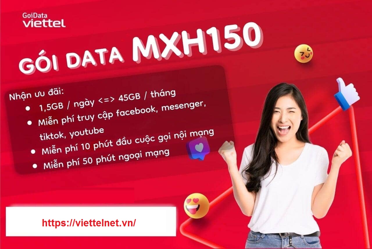 gói MXH150 Viettel