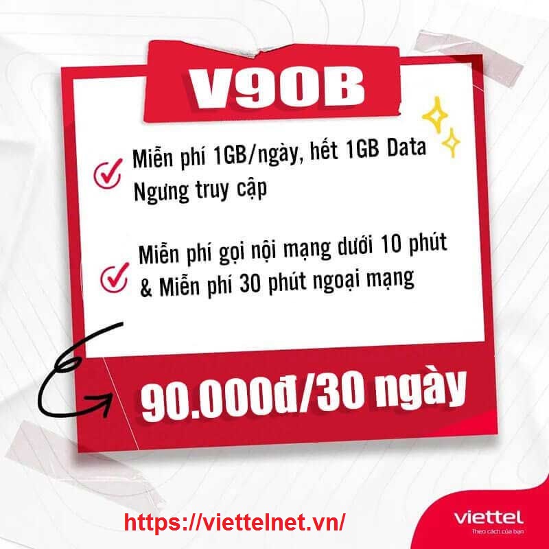 gói cước V90B Viettel 