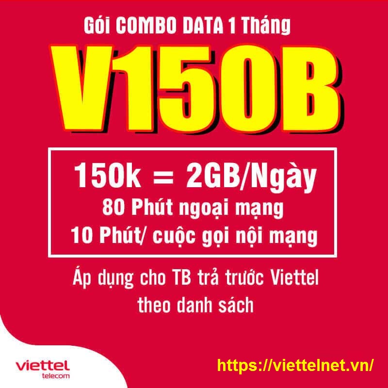 gói cước V150B Viettel