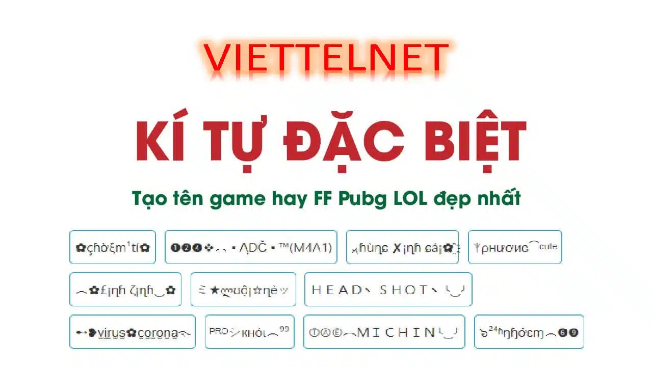 kí tự đặc biệt