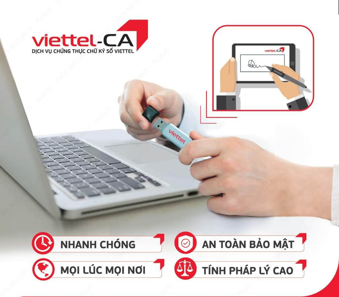 Chữ ký số Viettel CA - Chứng thư số Viettel chính hãng, uy tín, giá rẻ