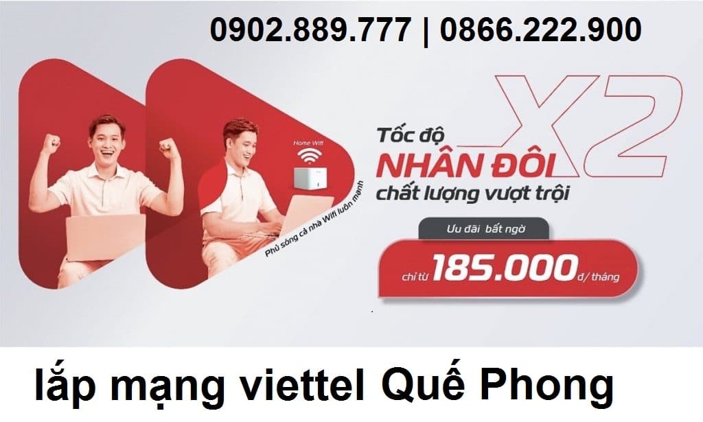 lắp mạng viettel quế phong