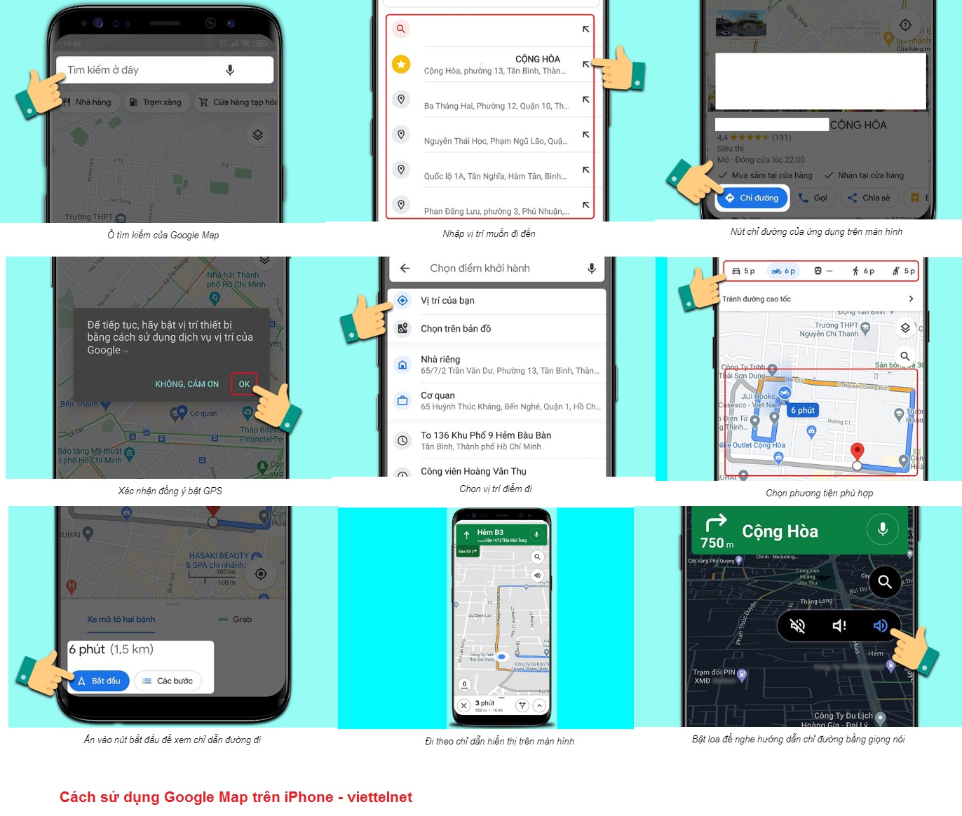 Cách sử dụng Google Map trên iPhone