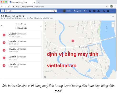 Cách xác định vị trí Facebook của người khác bằng máy tính