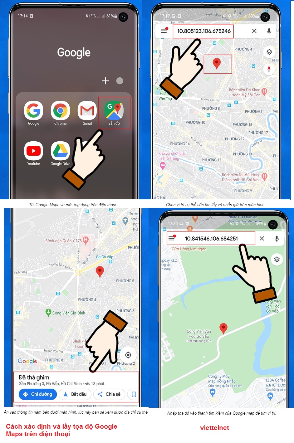 Cách xác định và lấy tọa độ Google Maps trên điện thoại