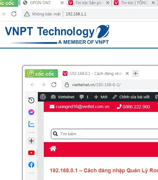 192.168.1.1 VNPT – Đăng Nhập & Đổi Pass Modem WiFi