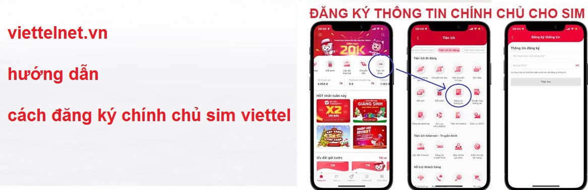 đăng ký chính chủ myviettel