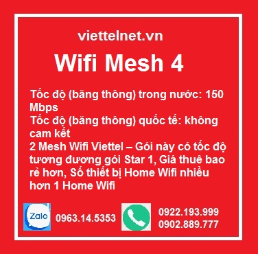 Wifi Mesh 4: 150 Mbps, 15 thiết bị, IP động