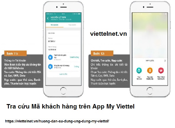 Tra cứu mã KH trên App My Viettel