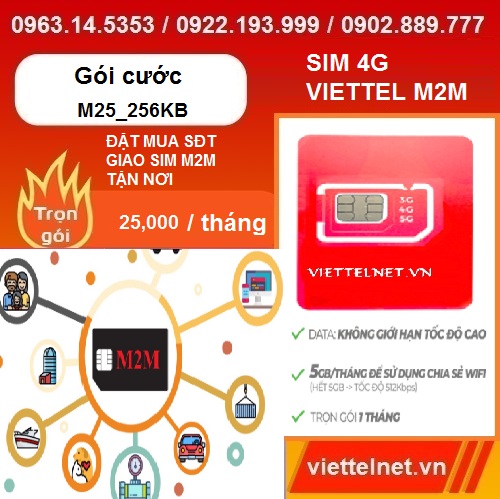 Gói cước M25_256KB