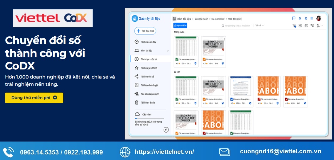 ViettelCoDX - Nền tảng chuyển đổi số doanh nghiệp