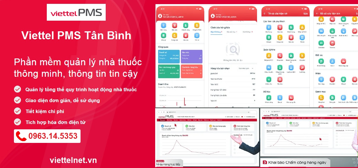 Phần mềm quản lý nhà thuốc Tân Bình - Viettel PMS