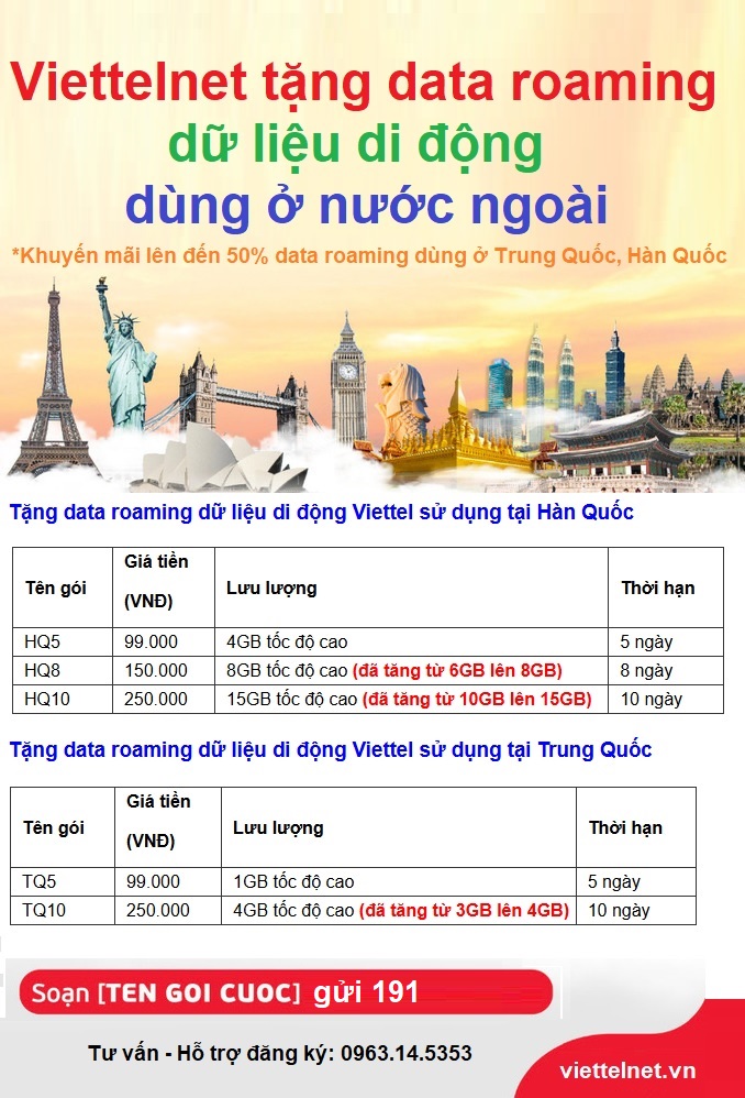 Data Roaming Viettel