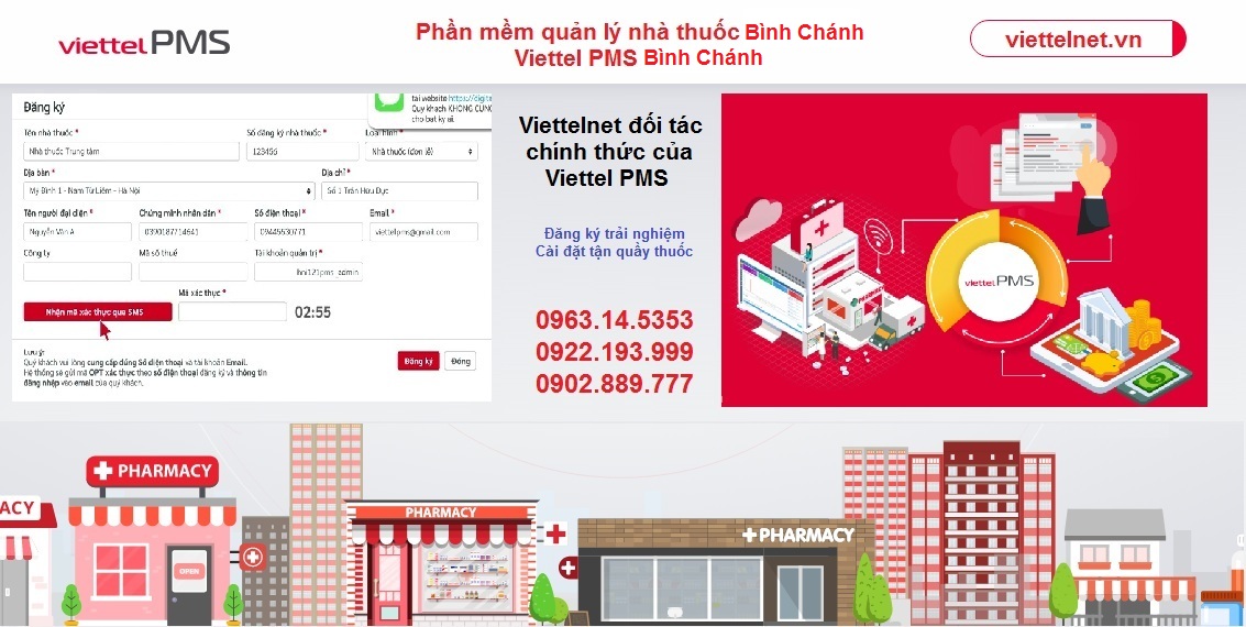 Download Phần mềm PMS Viettel quản lý nhà thuốc Bình Chánh