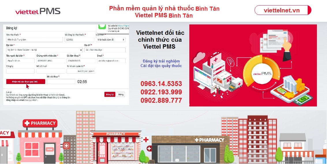 Cài đặt Phần mềm quản lý nhà thuốc Bình Tân - Viettel PMS