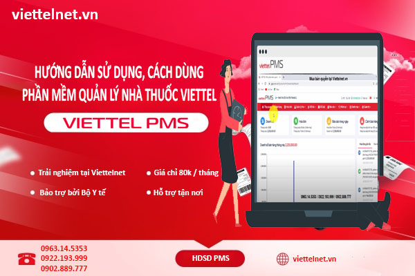 Cách dùng, hướng dẫn sử dụng PMS Viettel quản lý nhà thuốc