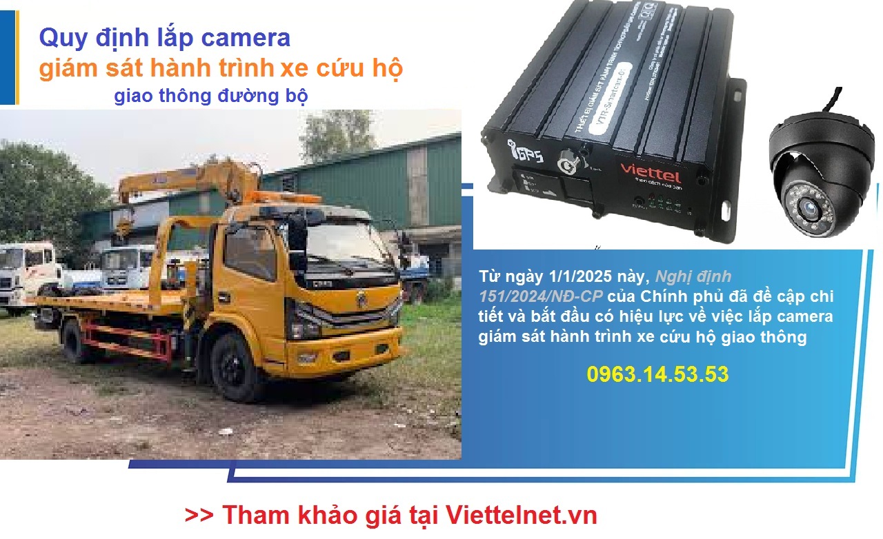 Quy định lắp camera giám sát hành trình xe cứu hộ giao thông