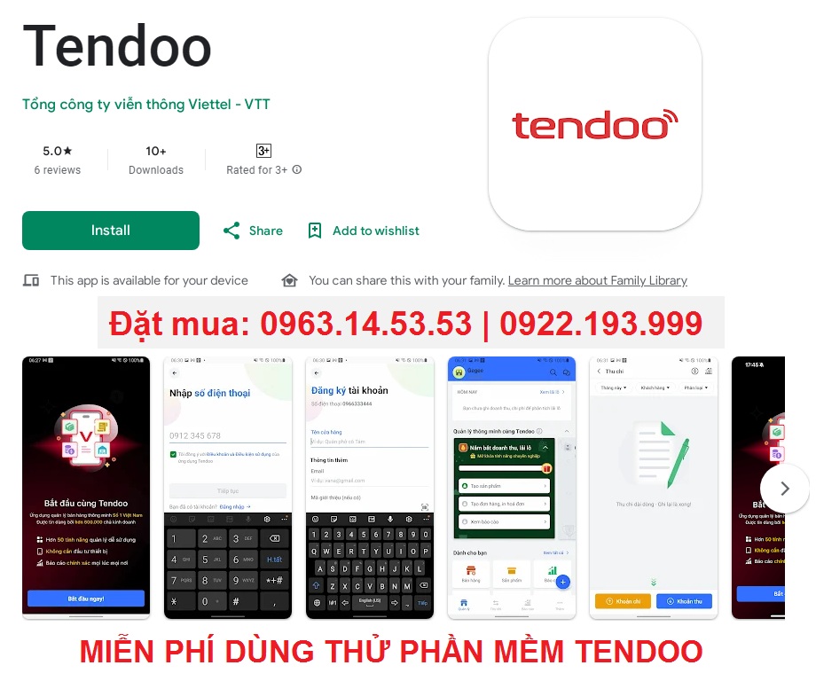 Phần mềm Tendoo trên Cửa hàng Play