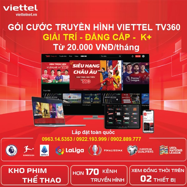 Giới thiệu gói cước truyền hình mới TV360: Giải trí, đẳng cấp, K+