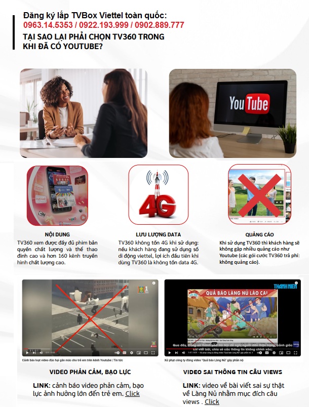 Tại sao phải sử dụng TV360 thay thế cho Youtube?