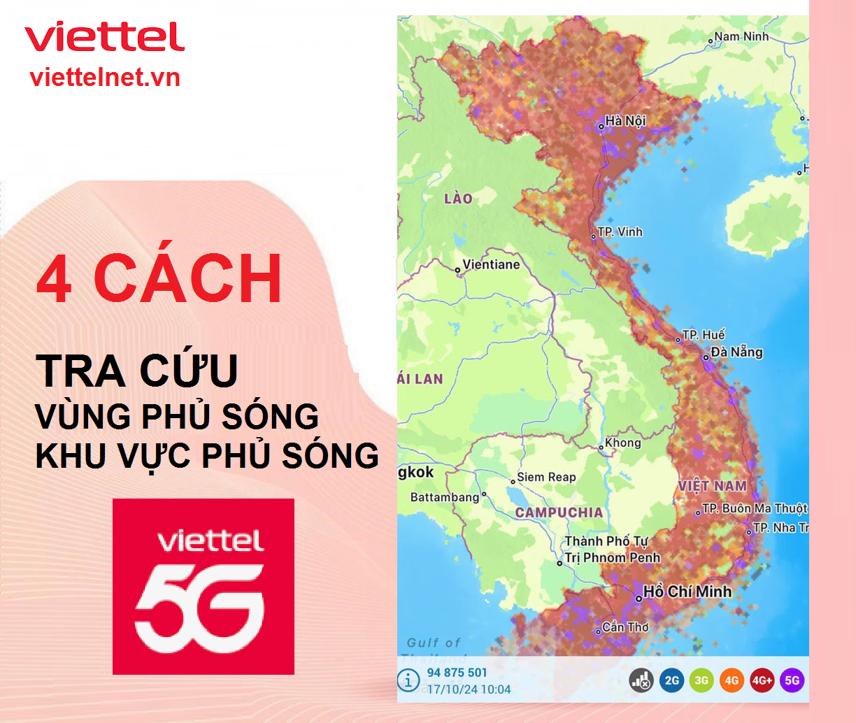 4 cách kiểm tra vùng phủ sóng 5G Viettel