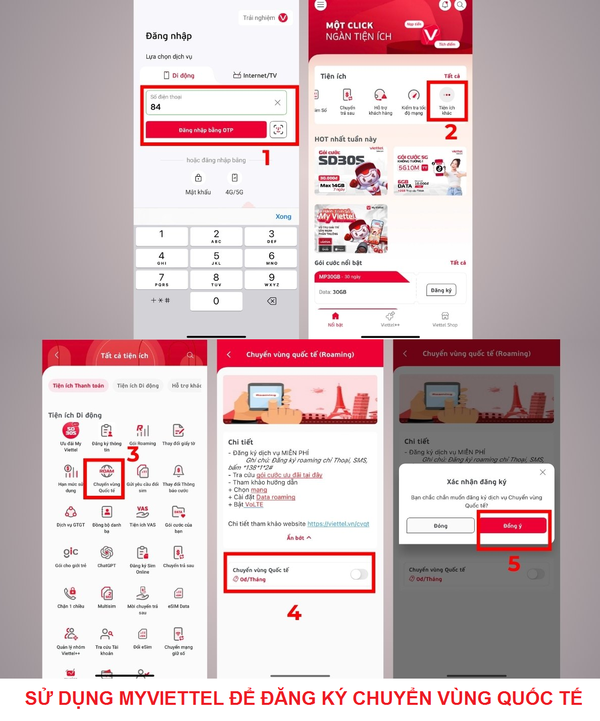 Đăng ký CVQT bằng My Viettel