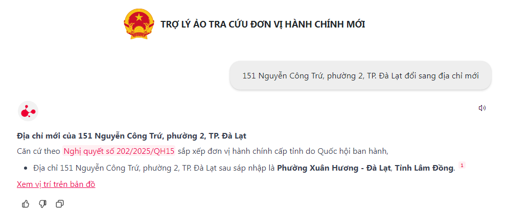 Chuyển địa chỉ cũ sang địa chỉ mới