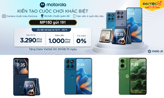 Tặng 5G cho điện thoại Motorola