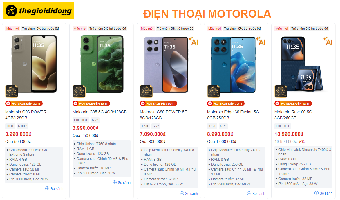Điện thoại Motorola