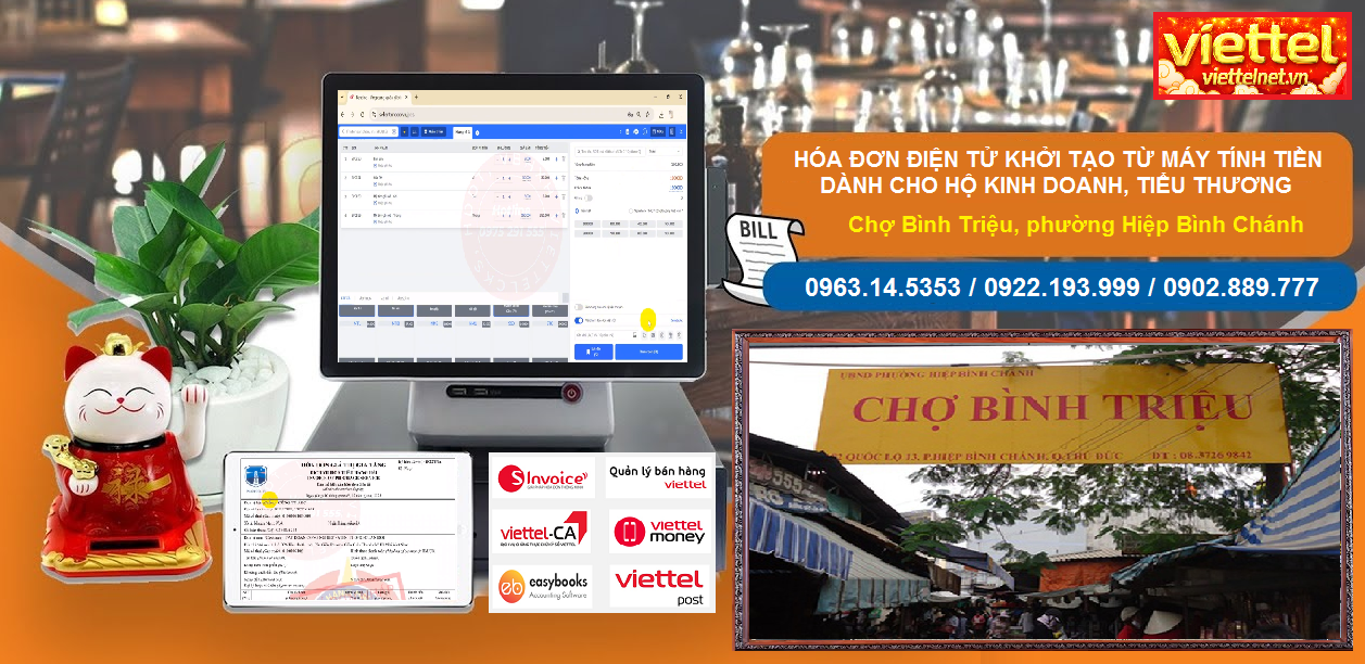 Hóa đơn điện tử Chợ Bình Triệu, phường Hiệp Bình Chánh