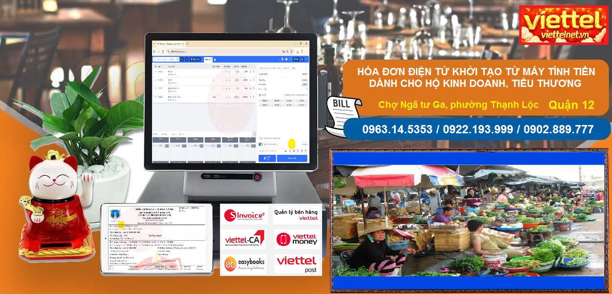 Hóa đơn điện tử Chợ Ngã Tư Ga